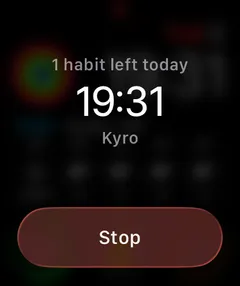Kyro’s alarm on Apple Watch.